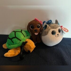 Set of 3 Plush Keychains